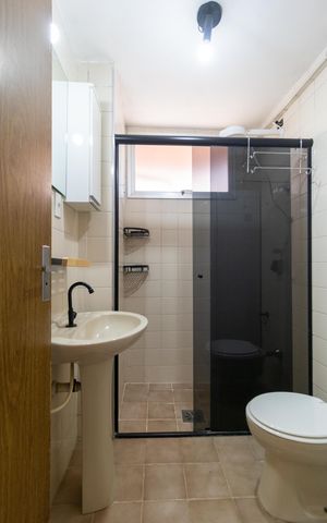 Apartamento à venda com 50m², 1 quarto e 1 vaga Apartamento à venda com 50m², 1 quarto e 1 vagaBanheiro Social