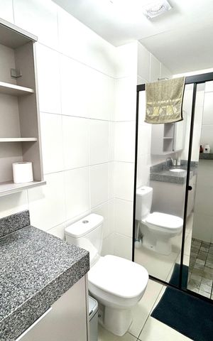 Apartamento à venda com 69m², 2 quartos e 1 vaga Apartamento à venda com 69m², 2 quartos e 1 vagaBanheiro da Suíte