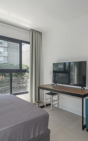Apartamento para alugar com 34m², 1 quarto e 1 vagaSala / Quarto / Cozinha