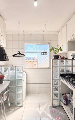 Apartamento à venda com 60m², 2 quartos e 1 vagaCozinha com área de serviço