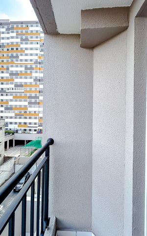 Studio à venda com 27m², 1 quarto e sem vagaVaranda