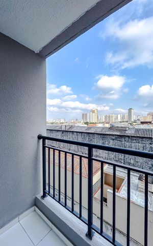 Studio à venda com 27m², 1 quarto e sem vagaVaranda