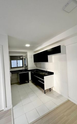 Apartamento para alugar com 44m², 2 quartos e sem vaga Apartamento para alugar com 44m², 2 quartos e sem vagaDetalhe - Cozinha Americana