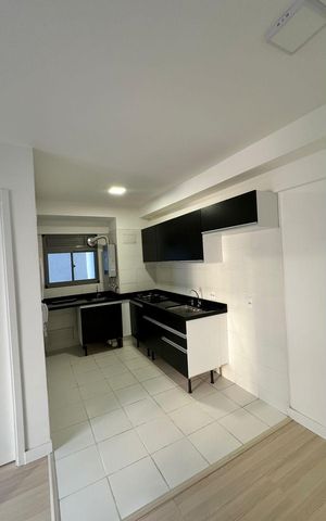 Apartamento para alugar com 44m², 2 quartos e sem vaga Apartamento para alugar com 44m², 2 quartos e sem vagaDetalhe - Cozinha Americana