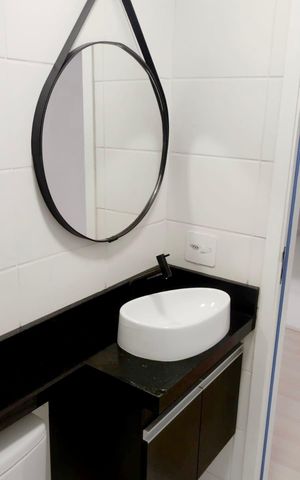 Apartamento para alugar com 44m², 2 quartos e sem vaga Apartamento para alugar com 44m², 2 quartos e sem vagaDetalhe - Banheiro Social