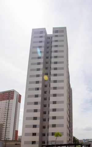 Apartamento à venda com 41m², 2 quartos e 1 vagaFachada do bloco