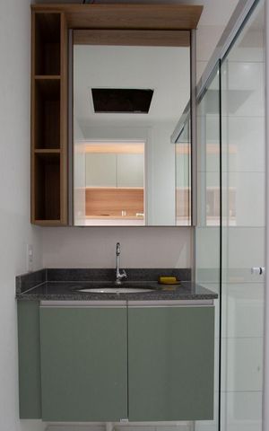 Studio para alugar com 24m², 1 quarto e sem vaga Studio para alugar com 24m², 1 quarto e sem vagaBanheiro