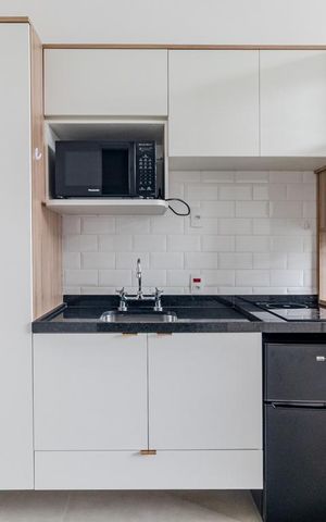Studio à venda com 26m², 1 quarto e sem vagaCozinha