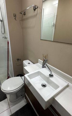 Apartamento para alugar com 54m², 1 quarto e 1 vaga Apartamento para alugar com 54m², 1 quarto e 1 vagaBanheiro da Suíte