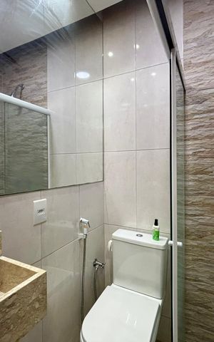 Apartamento para alugar com 79m², 2 quartos e 1 vaga Apartamento para alugar com 79m², 2 quartos e 1 vagaBanheiro social