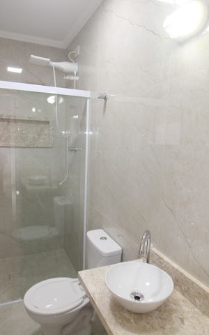 Casa de condomínio à venda com 110m², 3 quartos e 3 vagasBanheiro 1