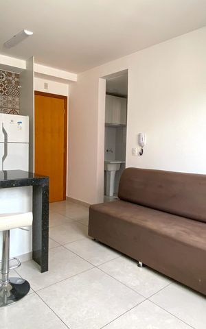Studio para alugar com 36m², 1 quarto e 2 vagasSala
