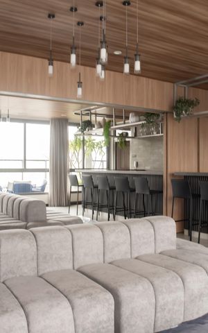 Studio à venda com 30m², 1 quarto e sem vagaÁrea comum - Salão de festas da cobertura