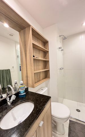 Studio para alugar com 32m², 1 quarto e sem vaga Studio para alugar com 32m², 1 quarto e sem vagaBanheiro
