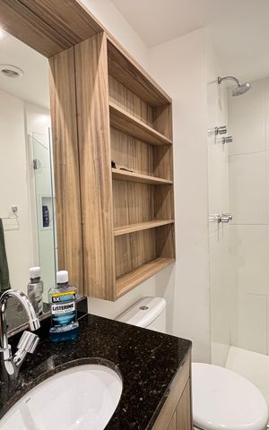 Studio para alugar com 32m², 1 quarto e sem vaga Studio para alugar com 32m², 1 quarto e sem vagaBanheiro