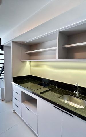 Studio para alugar com 34m², 1 quarto e sem vaga Studio para alugar com 34m², 1 quarto e sem vagaCozinha