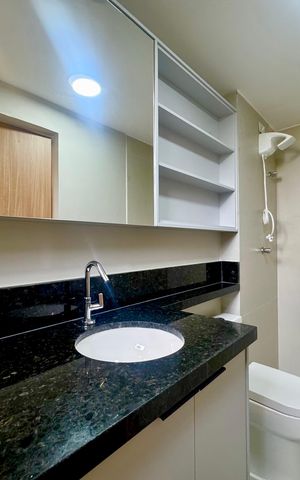 Studio para alugar com 34m², 1 quarto e sem vaga Studio para alugar com 34m², 1 quarto e sem vagaBanheiro