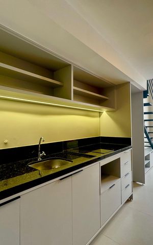 Studio para alugar com 34m², 1 quarto e sem vaga Studio para alugar com 34m², 1 quarto e sem vagaCozinha