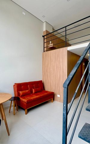 Studio para alugar com 34m², 1 quarto e sem vaga Studio para alugar com 34m², 1 quarto e sem vagaSala