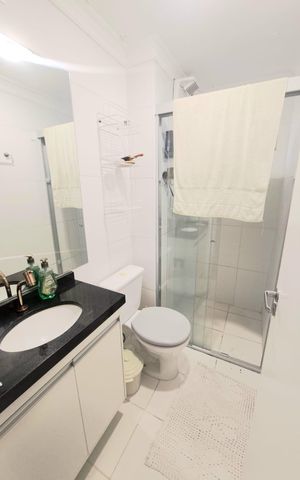 Apartamento à venda com 69m², 3 quartos e 1 vaga Apartamento à venda com 69m², 3 quartos e 1 vagaBanheiro 1