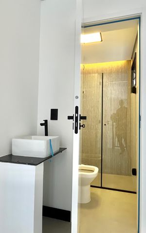 Apartamento para alugar com 34m², 1 quarto e sem vaga Apartamento para alugar com 34m², 1 quarto e sem vagaBanheiro da Suíte