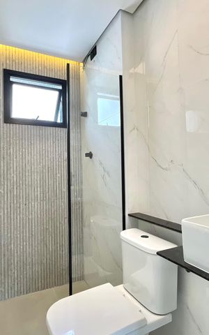 Apartamento para alugar com 49m², 1 quarto e sem vaga Apartamento para alugar com 49m², 1 quarto e sem vagaBanheiro da Suíte