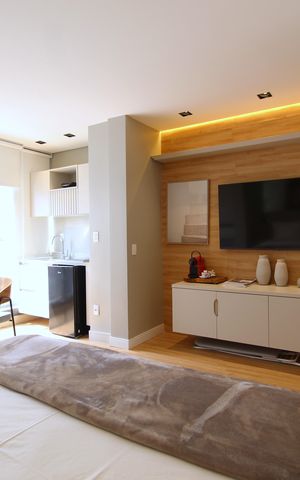 Studio para alugar com 29m², 1 quarto e sem vagaSala/Quarto