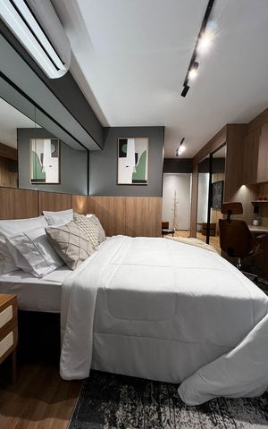Apartamento à venda com 35m², 1 quarto e 1 vaga Apartamento à venda com 35m², 1 quarto e 1 vagaSala / Quarto