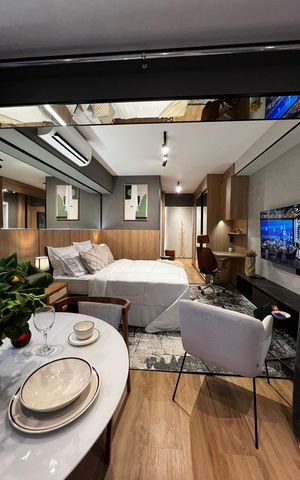 Apartamento à venda com 35m², 1 quarto e 1 vaga Apartamento à venda com 35m², 1 quarto e 1 vagaSala de jantar