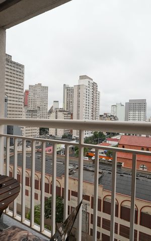 Apartamento à venda com 38m², 1 quarto e sem vagaVaranda