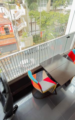 Studio à venda com 28m², 1 quarto e sem vagaVaranda
