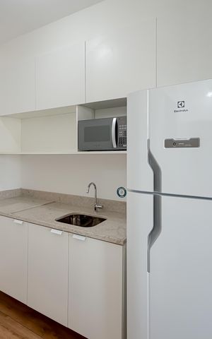 Studio para alugar com 25m², 1 quarto e sem vaga Studio para alugar com 25m², 1 quarto e sem vagaCozinha