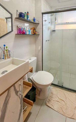 Apartamento para alugar com 47m², 2 quartos e 1 vaga Apartamento para alugar com 47m², 2 quartos e 1 vagaBanheiro