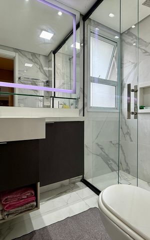 Apartamento à venda com 106m², 3 quartos e 2 vagas Apartamento à venda com 106m², 3 quartos e 2 vagasBanheiro Suíte 1