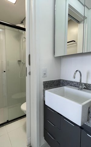 Apartamento para alugar com 33m², 1 quarto e 1 vaga Apartamento para alugar com 33m², 1 quarto e 1 vagaBanheiro