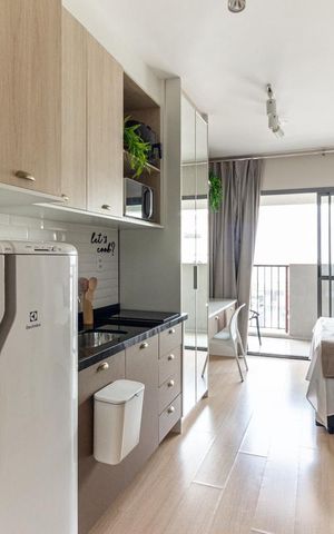 Studio para alugar com 25m², 1 quarto e sem vaga Studio para alugar com 25m², 1 quarto e sem vagaCozinha