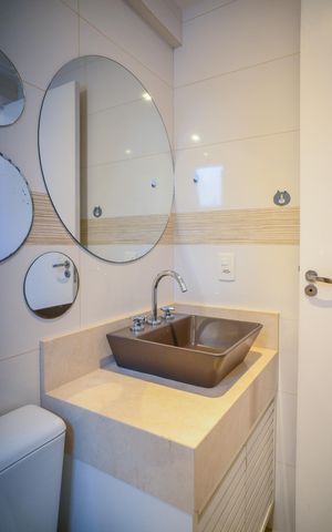 Apartamento à venda com 124m², 3 quartos e 2 vagas Apartamento à venda com 124m², 3 quartos e 2 vagasBanheiro Quarto 1 - Suite