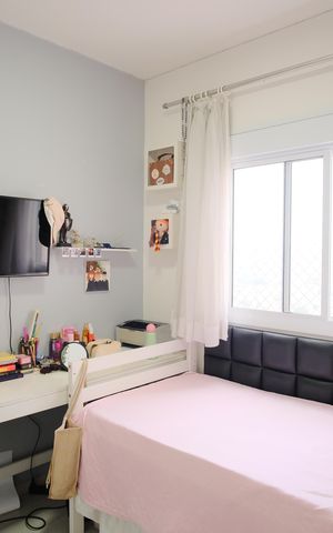 Apartamento à venda com 107m², 3 quartos e 2 vagasQuarto 2