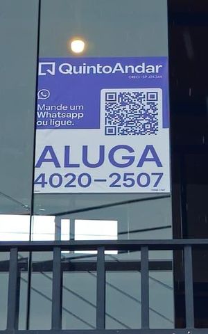 Apartamento para alugar com 20m², 1 quarto e sem vaga Apartamento para alugar com 20m², 1 quarto e sem vagaPlaca instalada no vidro da sala do imóvel - Código da placa: YIXW-1747