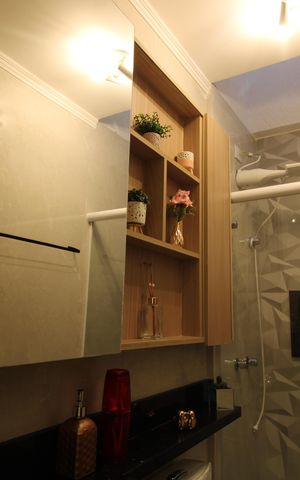 Casa de condomínio à venda com 135m², 3 quartos e 3 vagasBanheiro Quarto 1