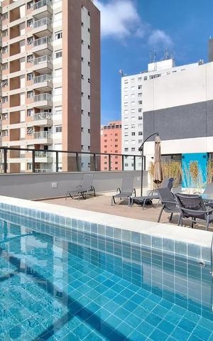 Studio à venda com 40m², 1 quarto e sem vaga Studio à venda com 40m², 1 quarto e sem vagaPiscina