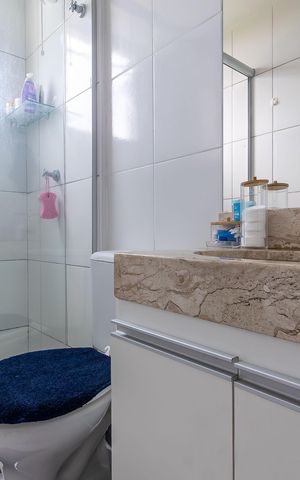 Apartamento à venda com 63m², 2 quartos e 1 vaga Apartamento à venda com 63m², 2 quartos e 1 vagaBanheiro da Suíte