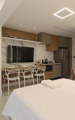 Studio à venda com 27m², 1 quarto e sem vagaSala/Quarto