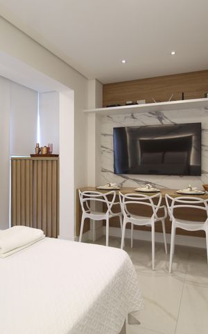 Studio à venda com 27m², 1 quarto e sem vagaSala/Quarto