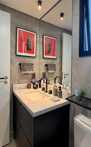 Apartamento para alugar com 94m², 3 quartos e 2 vagasBanheiro Social 