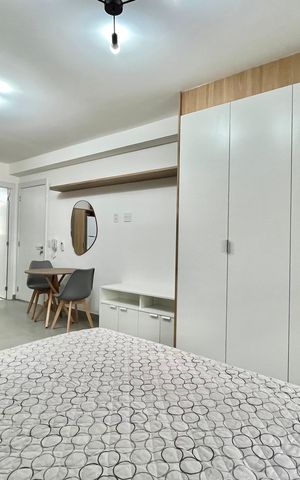 Studio para alugar com 35m², 1 quarto e sem vaga Studio para alugar com 35m², 1 quarto e sem vagaQuarto