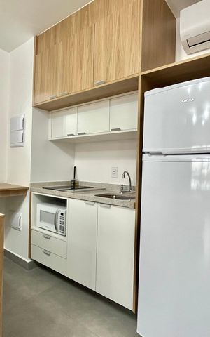 Studio para alugar com 35m², 1 quarto e sem vaga Studio para alugar com 35m², 1 quarto e sem vagaCozinha