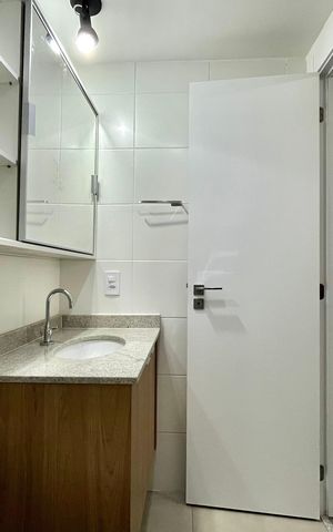 Studio para alugar com 35m², 1 quarto e sem vaga Studio para alugar com 35m², 1 quarto e sem vagaBanheiro