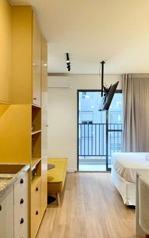 Studio para alugar com 25m², 1 quarto e sem vaga Studio para alugar com 25m², 1 quarto e sem vagaCozinha