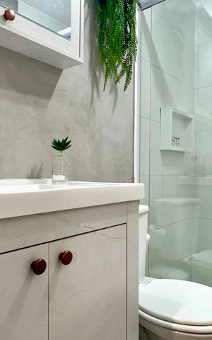 Studio para alugar com 25m², 1 quarto e sem vaga Studio para alugar com 25m², 1 quarto e sem vagaBanheiro